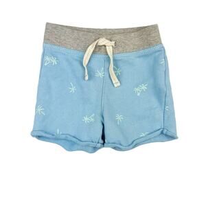 Baby Gap Pull On Palm Tree Shorts Size 6-12 Months Blue Gray